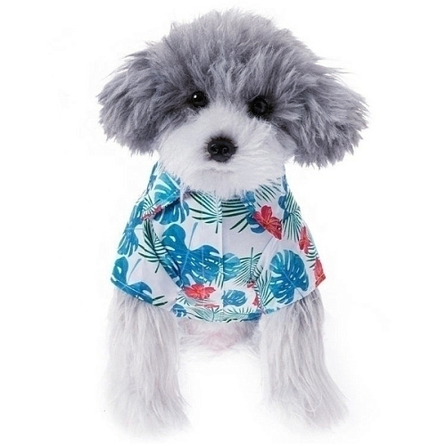 Рубашка для собак и кошек малых и средних пород СТИЛЬНЫЙ БРО, принт пальмовые листья, размер XL, (лейбл)_8