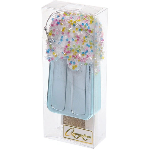 Елочная игрушка Сладкое мороженое 2,75,513 см, Голубой_3