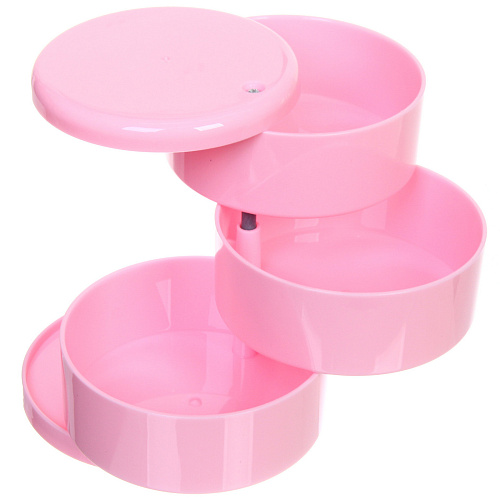 Органайзер для хранения МАРЦИПАН, цвет пудровый, три отделения, 10513см (упаковка коробка)_4