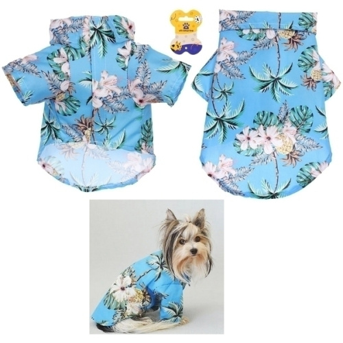 Рубашка для собак и кошек малых и средних пород "СТИЛЬНЫЙ БРО", принт пальмы, размер L