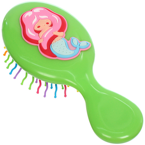 Расческа массажная детская МИЛА, русалочка, цвет зеленый, 145,5см (блистер)_3