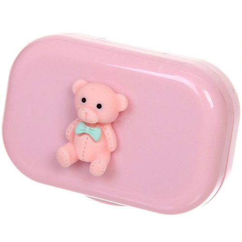 Набор для хранения контактных линз МАРЦИПАН, мишка, с зеркалом, цвет как на фото, 65552,5см, (пакет с подвесом)_3