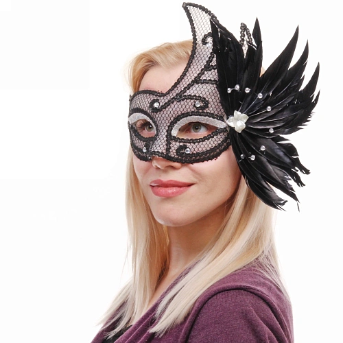 Маска карнавальная Богема, черный_3