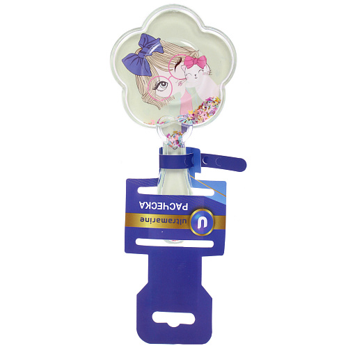 Расческа массажная детская ФРАТТИ БУМ, девочка Аля, форма цветочек, 168см (блистер Ультрамарин)_4