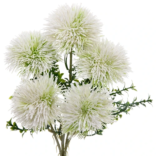 Искусственные цветы Волшебство лета 32см Одуванчики 5 цветков белые_3