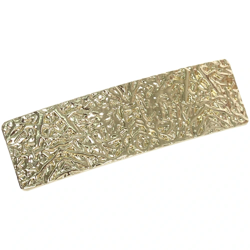 Заколка-автомат для волос AKS - DesignPRO, прямоугольник, цвет золото и хром, 82,3см_4