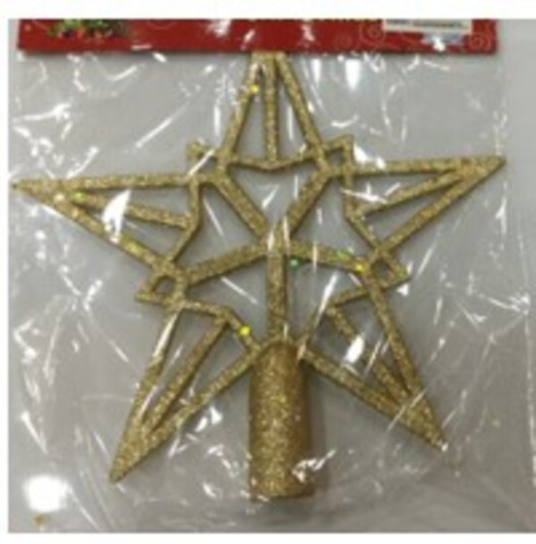 Звезда на ёлку 20*20 см "Путеводная", Шампань