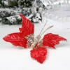 Украшение новогоднее "Волшебная бабочка" 24*14 см, Красный/шампань