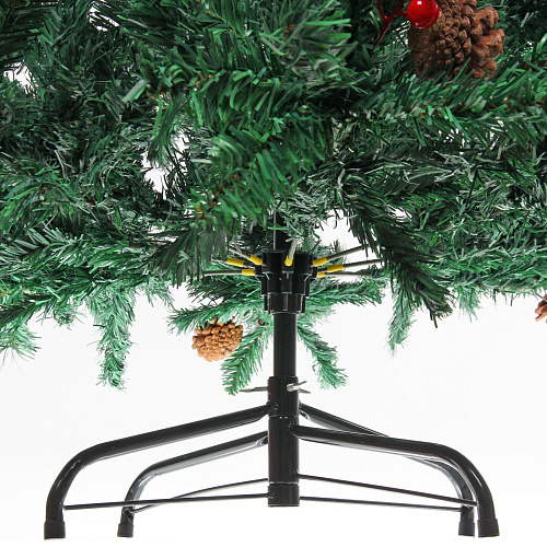 Ёлка Финская 240 см, ПВХ, шишки, ягоды (1883 веток)_5