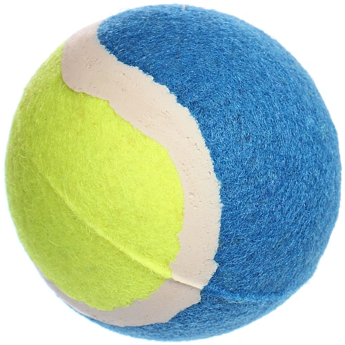 Мяч тенисный для активных игр Счастливый хвост!, цвет синийсалатовый, d-6см_3
