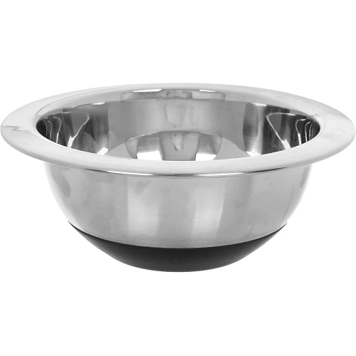 Миска из нержавеющей стали 1,25л на силиконовом основании 20см с широким краем